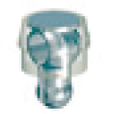 2 Retentive Males in Titanium + Nylon (White - Standard Retention)