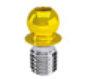Single Ball with Thread + TiN for Threaded Bushing Hex 1.3mm Thread 1.6mm